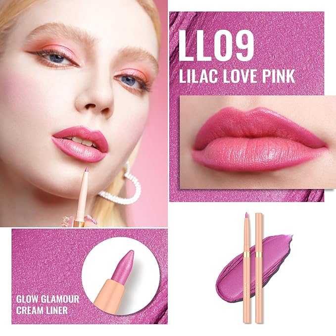 Oulac Lipstick & Lipliner Set 3PCS High Impact Lipcolor with Moisturizing Formula, Vegan Beauty, Full-Coverage Lip Color, Gift Lipstick for Women, LL09+15+D02-Velvo Beauty