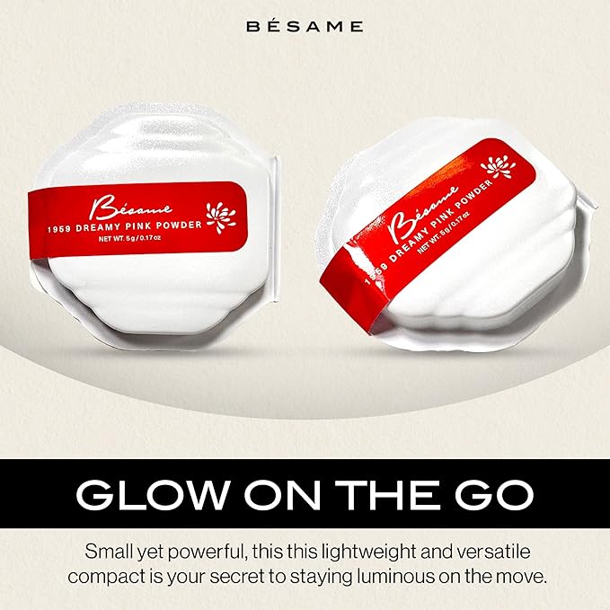 Besame Cosmetics Dreamy Pink Blush Refill, Pink Pressed Powder Blush-Velvo Beauty
