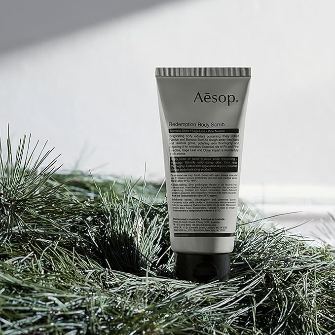 Aesop Redemption Body Scrub | Finely Milled Pumice and Aromatic Botanicals to Polish the Skin | 6.5oz / 180mL-Velvo Beauty