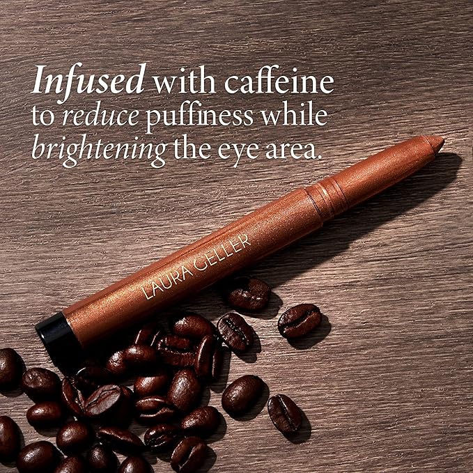 LAURA GELLER NEW YORK Kajal Longwear Kohl Eyeliner Pencil - Soft Black Kohl - Caffeine and Vitamin E - Smooth & Blendable Liner - Built-In Sharpener-Velvo Beauty