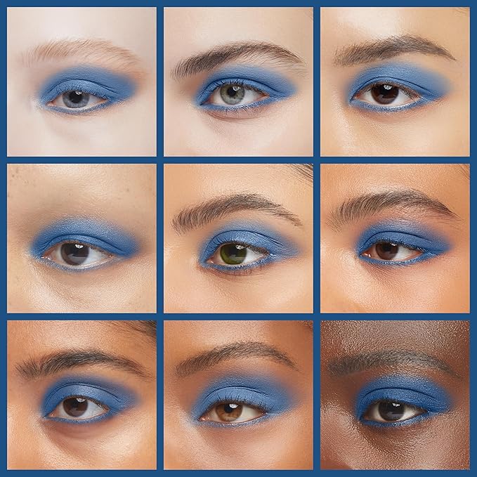 Erinde Single Dark Blue Matte Eyeshadow Palette, High Pigmented Eye Shadow Powder, Long Lasting, Ultra-Blendable, Intense Color-Velvo Beauty