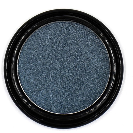 Dark Starry Night Metallic Navy Blue Grey Gray Silver Shimmer Pressed Powder Single Vegan Eyeshadow; Talc, Paraben & Cruelty Free-Velvo Beauty