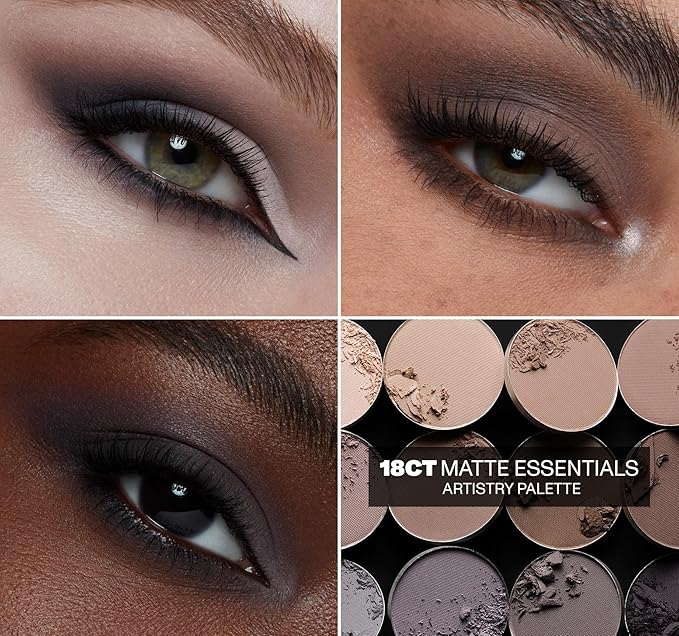 Morphe 18CT Makeup Palette - Matte Essentials Artistry Palette with Cool-Toned, All Matte Shades - Made to Build, Blend & Layer Flawlessly for Everyday, Versatile Makeup Looks (0.68 oz)-Velvo Beauty