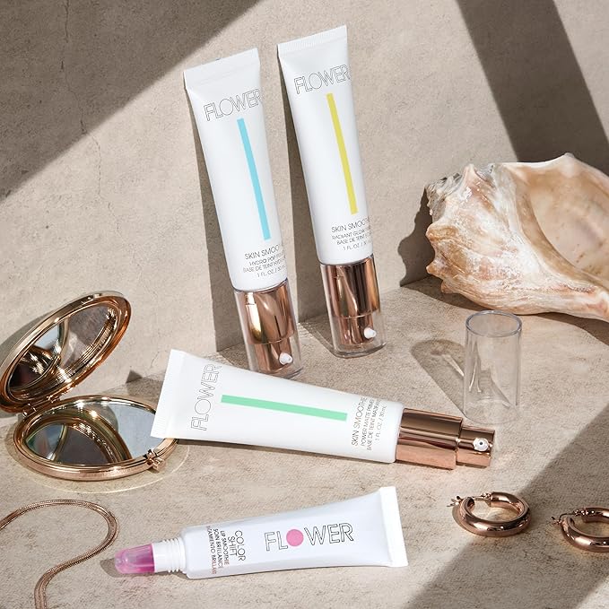 FLOWER BEAUTY By Drew Barrymore Skin Smoothie Hydro Pop Makeup Primer - Hydrating + Cooling - Lightweight feel + Absorbs Quickly - Grips Makeup for Long Lasting wear + Moisturizing - For All Skin Types-Velvo Beauty