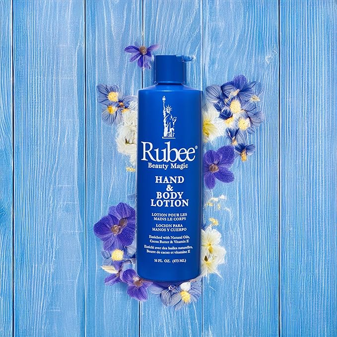 RUBEE Body & Hand Lotion - Pack of 6 Non-Greasy Lotion for Women & Men - 16oz for Extremely Dry Skin - Vitamin E Moisturizer-Velvo Beauty