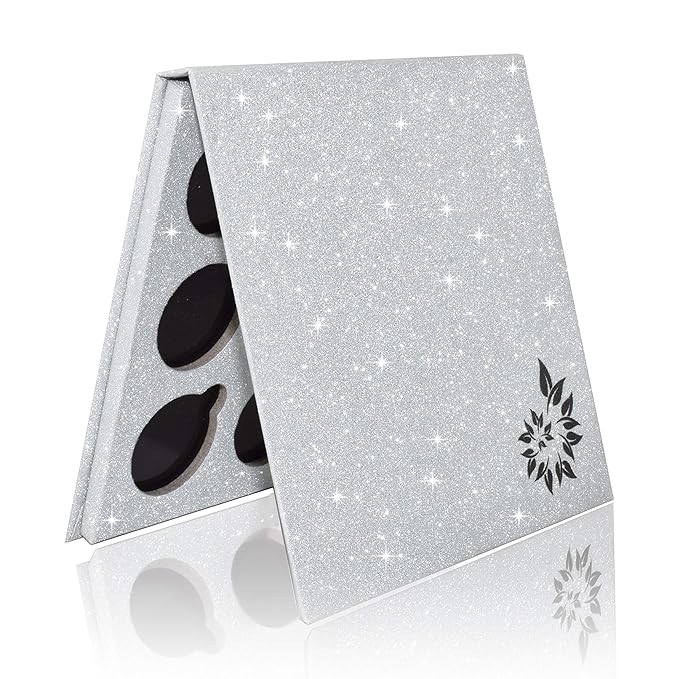 Glitter Mirror Empty Magnetic Reusable Eyeshadow Makeup Palette Case with Cover-Velvo Beauty