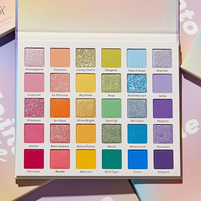 ColourPop Fade Into Hue Eyeshadow Palette - Multi-Color Eye Makeup Palette with Matte, Metallic & Glitter Finishes - High-Pigment Eye Makeup with a Long-Wearing Formula (0.8 oz)-Velvo Beauty