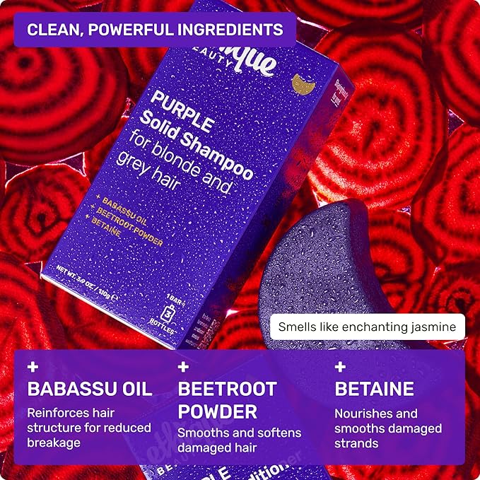 Ethique Purple Shampoo Bar for toning brassy hair - Plastic-Free, Cruelty-Free, Vegan, 3.88 oz - Formerly Tone It Down-Velvo Beauty