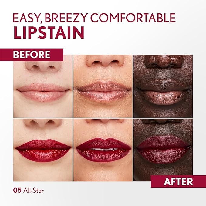 COVERGIRL Outlast, 05 All-Star, Lipstain, Smooth Application, Precise Pen-Like Tip, Transfer-Proof, Satin Stained Finish, Vegan Formula, 0.06oz-Velvo Beauty