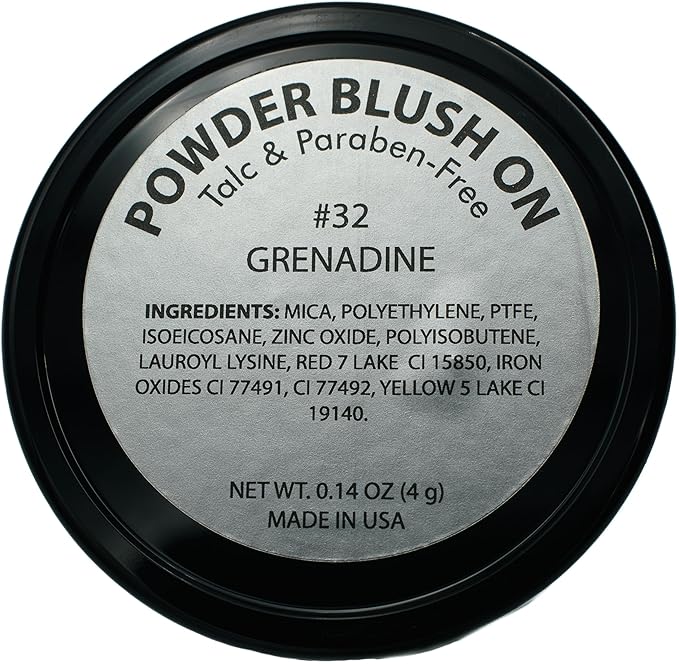Grenadine Orange Coral Summer Red Blush Pressed Cheek Color Powder, Talc & Paraben Free, 4 Grams, No Animal Testing & Cruelty Free-Velvo Beauty