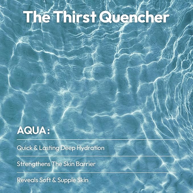LAPCOS Aqua Sheet Mask, Hydrating Daily Face Mask with Seawater and Plankton Extract to Nourish Skin, Korean Beauty Favorite, 5-Pack-Velvo Beauty