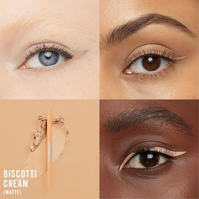 Maybelline Tattoo Studio Sharpenable Gel Pencil Waterproof Eyeliner, Long-Lasting Eyeliner With Smooth Gel Pigments For Up To 36HR Wear, Biscotti Cream, 1 Count-Velvo Beauty