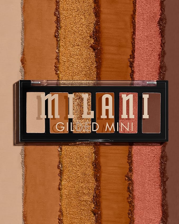 Milani Gilded Mini Eyeshadow Palette with 6 Matte & Shimmer Hues - Champagne Problems-Velvo Beauty