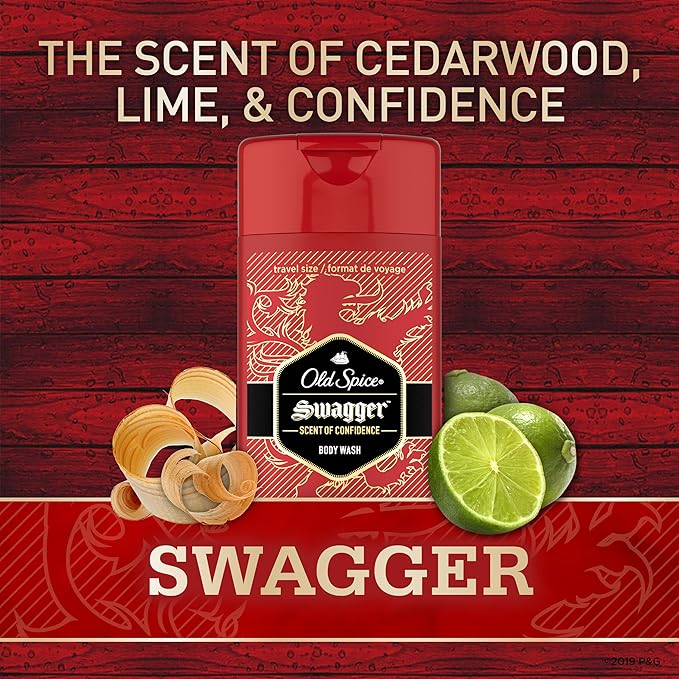 Old Spice Men's Body Wash Swagger Scent, 24/7 Shower Freshness, 16 Fl Oz (Pack of 4)-Velvo Beauty
