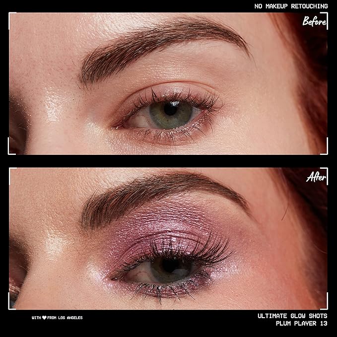NYX PROFESSIONAL MAKEUP Ultimate Glow Shots, Liquid Eyeshadow, Long-Lasting Shimmer Eye Shadow with Vitamin C - Plum Player-Velvo Beauty