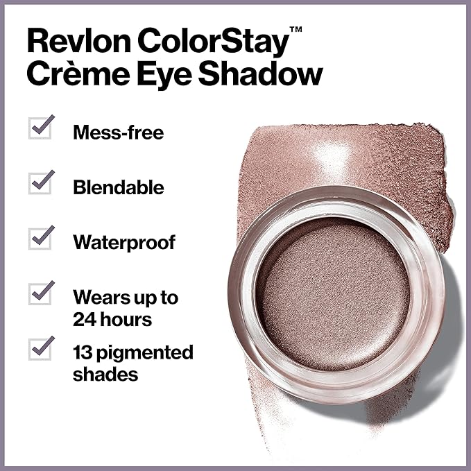 Revlon Crème Eyeshadow, ColorStay 24 Hour Eye Makeup, Highly Pigmented Cream Formula in Blendable Matte & Shimmer Finishes, 720 Chocolate, 0.18 Oz-Velvo Beauty