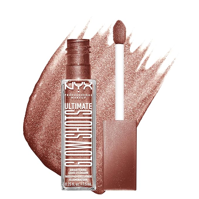 NYX PROFESSIONAL MAKEUP Ultimate Glow Shots, Liquid Eyeshadow, Long-Lasting Shimmer Eye Shadow with Vitamin C - Mango Moment-Velvo Beauty