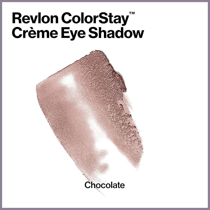 Revlon Crème Eyeshadow, ColorStay 24 Hour Eye Makeup, Highly Pigmented Cream Formula in Blendable Matte & Shimmer Finishes, 720 Chocolate, 0.18 Oz-Velvo Beauty
