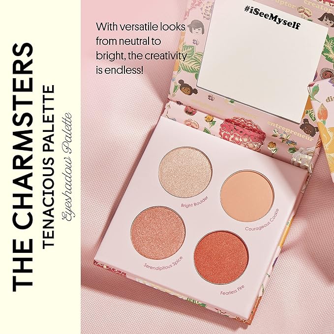 Winky Lux Charmsters Tenacious Palette, Eyeshadow Palette with Pink, Peach and Red Eyeshadows, Makeup Palette-Velvo Beauty