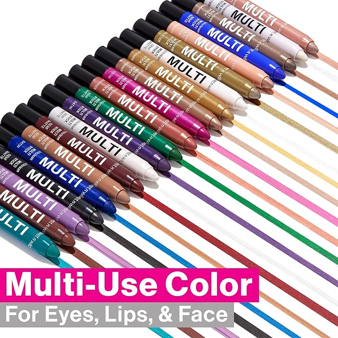 wet n wild Color Icon Cream Eyeliner Eyeshadow Multi-Stick, Moisturizing, Nourishing Velvety Cream-to-Powder Buildable & Blendable Formula, Cruelty-Free & Vegan - Snowy Skies-Velvo Beauty