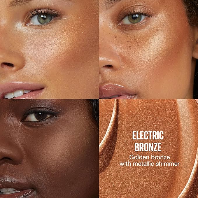 Maybelline Sunkisser Multi-Use Liquid Blush and Bronzer, Blendable, Longwear, Glowy Make Up, Electric Blush, 1 Count-Velvo Beauty