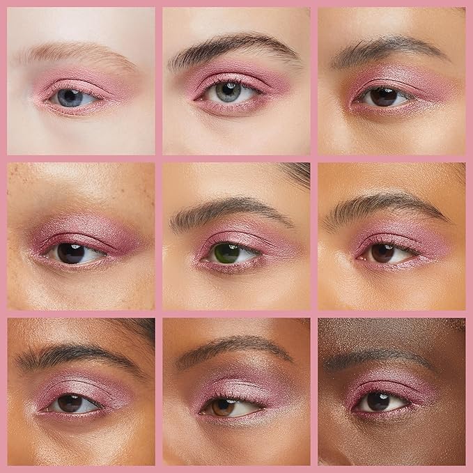 Pink Diamond Shimmering Rose Pressed Powder Single Vegan Eyeshadow; Talc, Paraben & Cruelty Free-Velvo Beauty