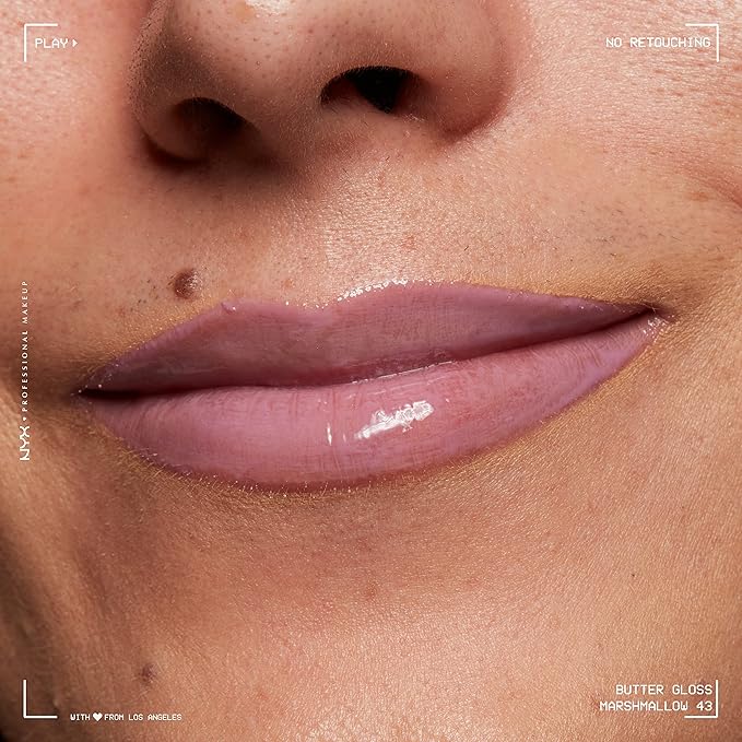 NYX PROFESSIONAL MAKEUP Butter Gloss, Non-Sticky Lip Gloss - Marshmallow (Muted Lilac)-Velvo Beauty
