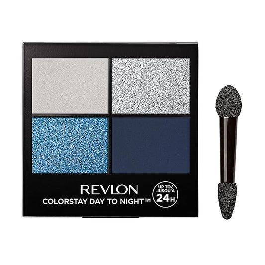 REVLON ColorStay Day to Night Eyeshadow Quad, Longwear Shadow Palette with Transitional Shades and Buttery Soft Feel, Crease & Smudge Proof, 580 Gorgeous, 0.16 oz-Velvo Beauty