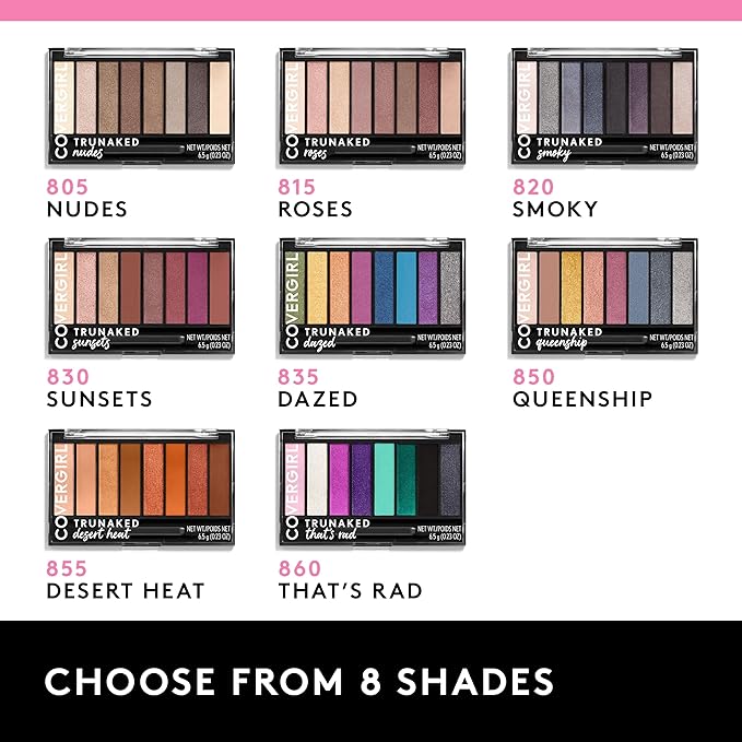 COVERGIRL Trunaked Palette Expansion Eye Shadow Palette, Sunsets 830, 0.22 Ounce, Pack of 1-Velvo Beauty