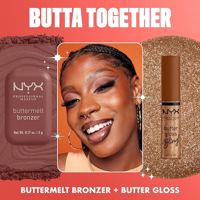 NYX PROFESSIONAL MAKEUP Butter Gloss Bling Lip Gloss, Non Sticky and Shiny Vegan Lip Makeup - She Got Money-Velvo Beauty