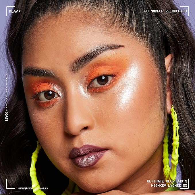 NYX PROFESSIONAL MAKEUP Ultimate Glow Shots, Liquid Eyeshadow, Long-Lasting Shimmer Eye Shadow with Vitamin C - Highkey Lychee-Velvo Beauty