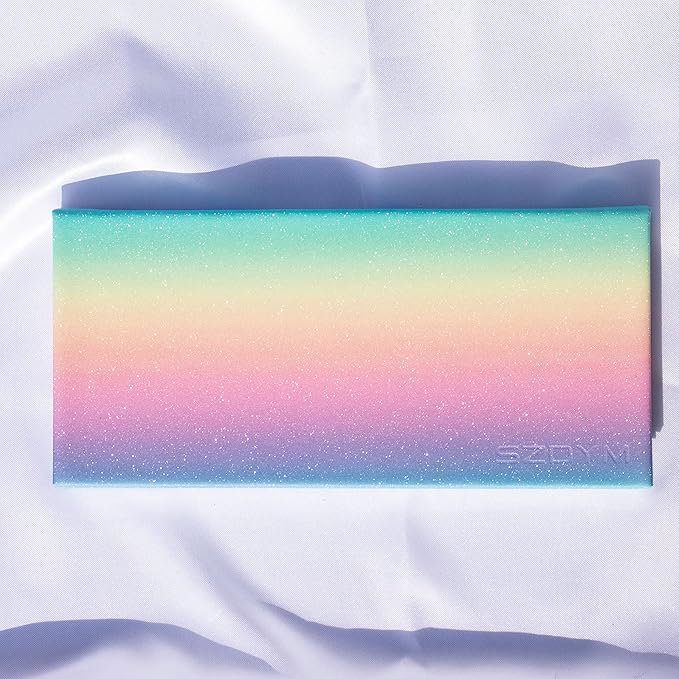 2PCS PU leather pastel sparkle empty magnetic palette with 10Pcs 26mm Round Metal Pans and 10Pcs 23mm square Metal Pans,DIY Eye Shadow makeup palette,elastic, flexible and lubricated, waterproof and easy to clean (Suit-1)-Velvo Beauty