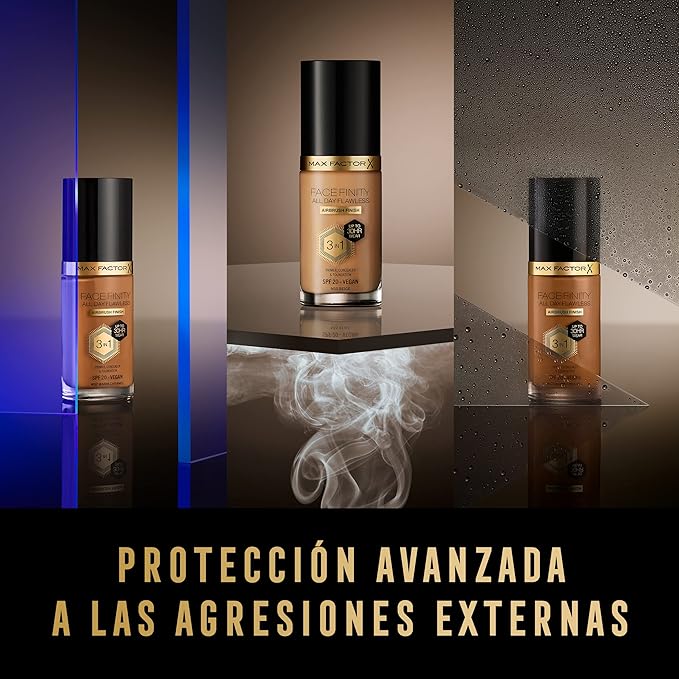 Max Factor Facefinity 3-in-1 All Day Flawless Foundation, SPF 20, Ganache, 30ml-Velvo Beauty