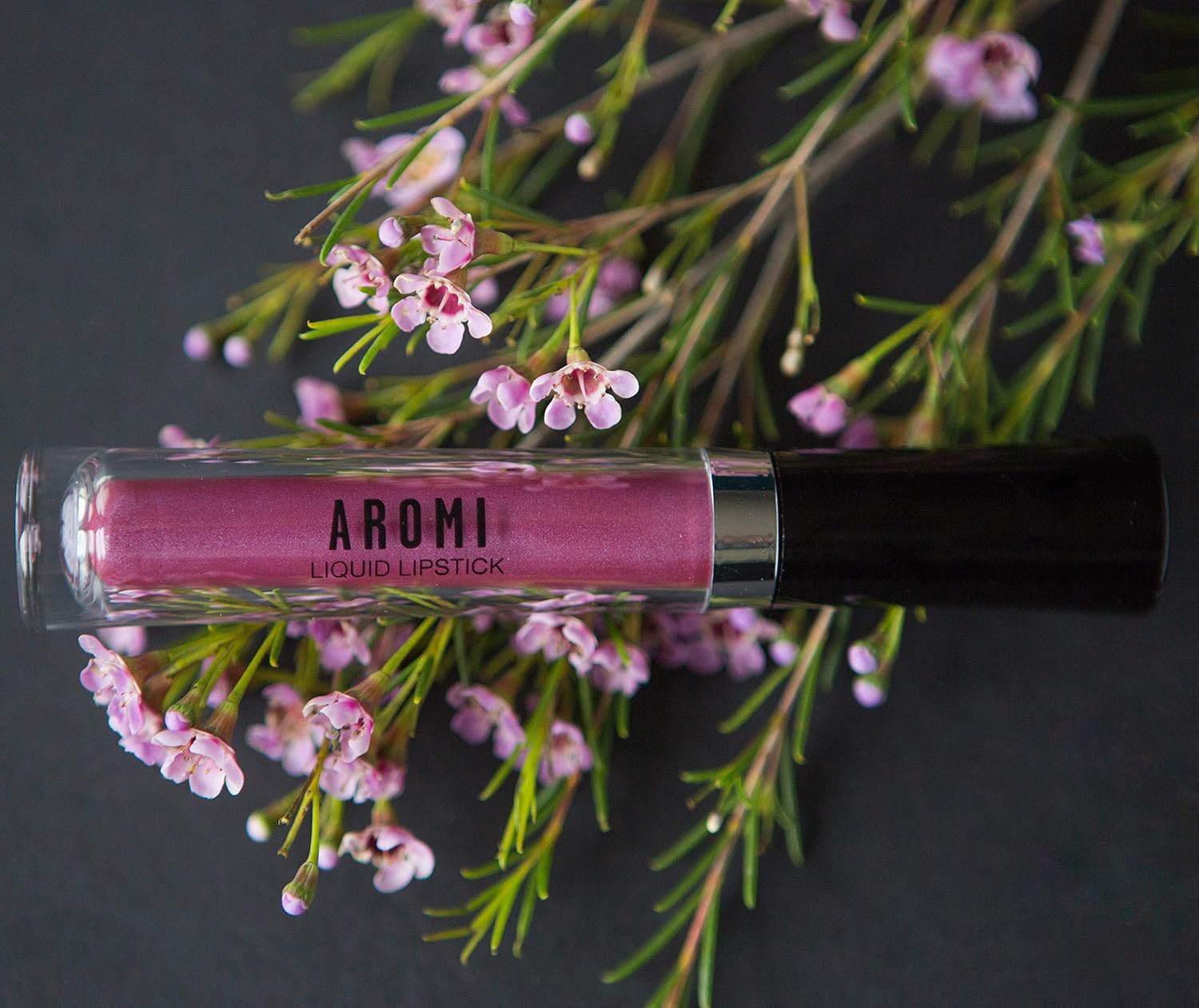 Aromi Sugared Mauve Metallic Liquid Lipstick, Purple Pink Lip Color with Shimmery Finish, Raspberry Mulberry Lipstick, Long-Lasting, Smudge Proof (Sugared Mauve)-Velvo Beauty
