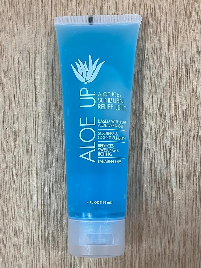 ALOE UP Ice Sunburn Relief Jelly - Pure Aloe Vera Gel Sunburn Relief for Adults & Kids, Aloe Vera Gel Face & Body, Natural Cruelty-Free Aloe Gel, Aloe Vera Gel Skin Lotion - 4 Oz (2pack)-Velvo Beauty