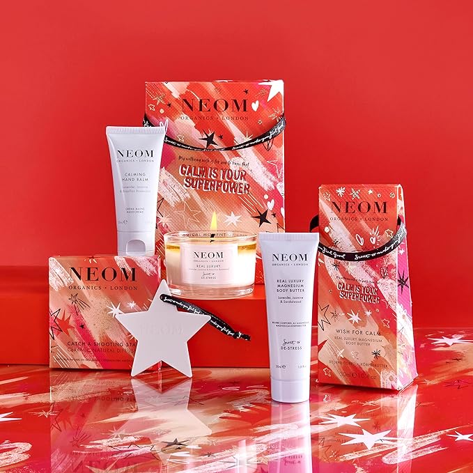 Neom- Magical Moment of Calm Gift Set | Real Luxury Travel Candle & Calming Hand Balm, 30ml | Scent to De Stress | Christmas Gift-Velvo Beauty