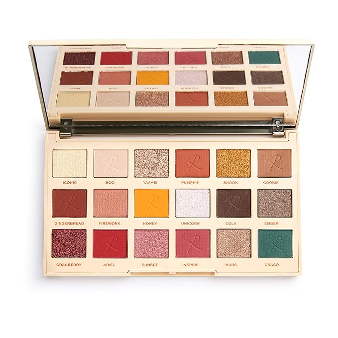 Makeup Revolution X Roxxsaurus Ride or Die Eyeshadow Palette, Matte & Shimmers, 18 Shades, Cruelty-Free, 0.43 Oz-Velvo Beauty