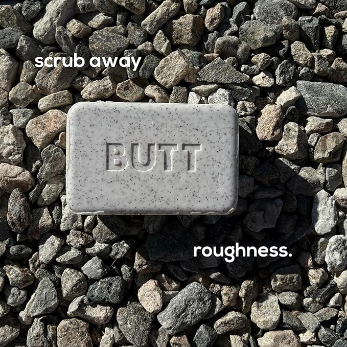 MARLOWE. No. 069 Butt Face Mens Soap, 7 Oz, Double Sided Moisturizing & Body Exfoliator Bar Soap with Pumice & Apricot Seed Powder, Crisp Sea Air, Fresh Sage + Cedarwood Scent-Velvo Beauty