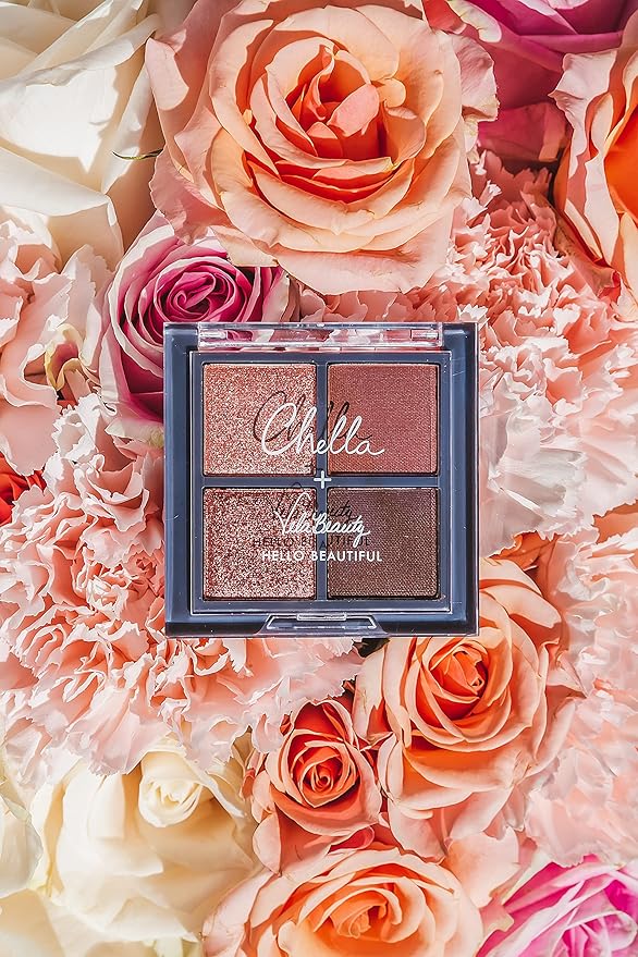 Chella Makeup Eyeshadow Palette, Travel Size, Blushing Rose-Velvo Beauty