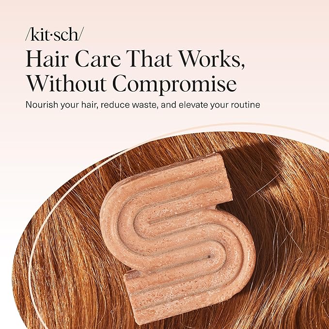 Kitsch Rice Water Shampoo Bar – Dry Hair Shampoo & Soap Bar for Hair Care & Hair Growth – Women and Mens Shampoo – Strengthens Damaged Hair – Vegan, Paraben, Silicone & Sulfate-Free – 3.2 oz-Velvo Beauty
