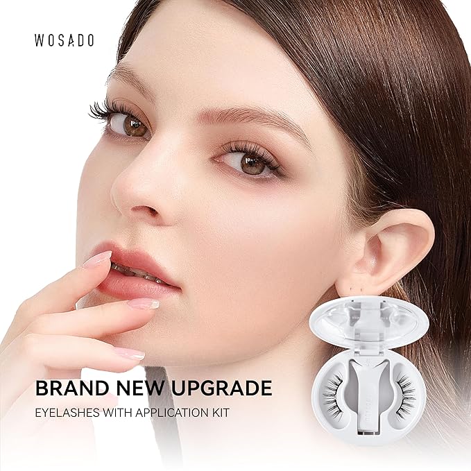 Soft Magnetic Eyelashes Kit with Applicator, No.14 Frost Black, Reusable Glue-free Wispy Magnetic Lashes, Cruelty-free False Lashes, Waterproof, Lightweight, Suit for Heavy Makeup-Velvo Beauty
