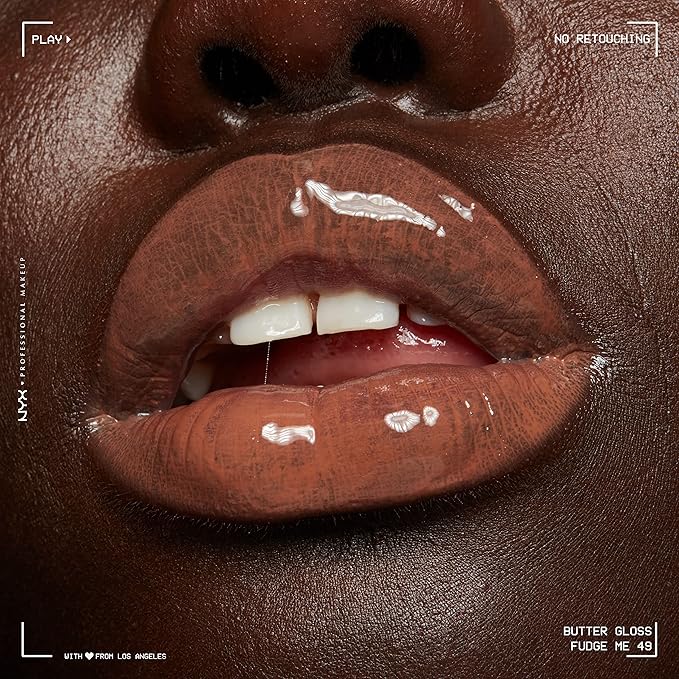 NYX PROFESSIONAL MAKEUP Butter Gloss Brown Sugar, Non-Sticky Lip Gloss - Fudge Me (Warm Brown)-Velvo Beauty