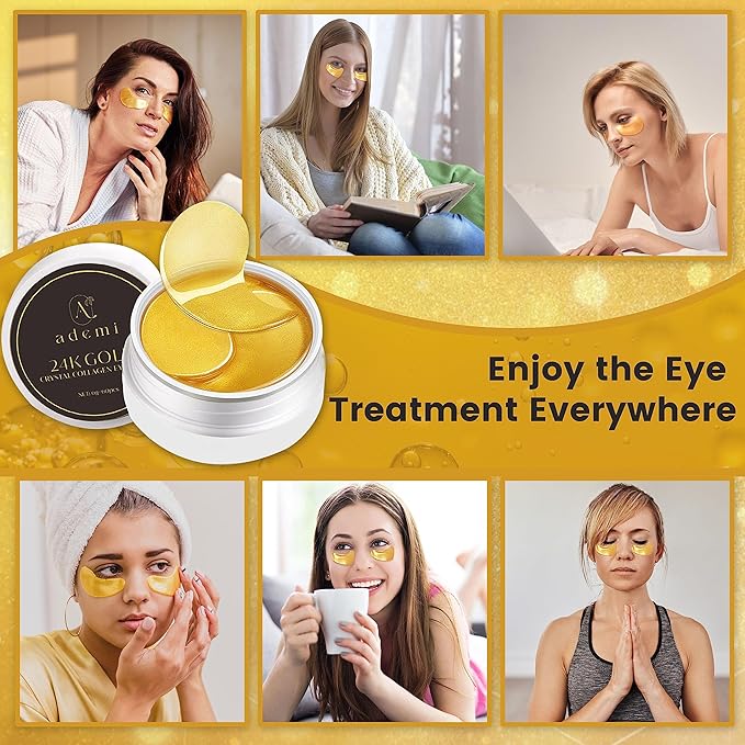 24k Gold Crystal Collagen Eye Mask-Velvo Beauty