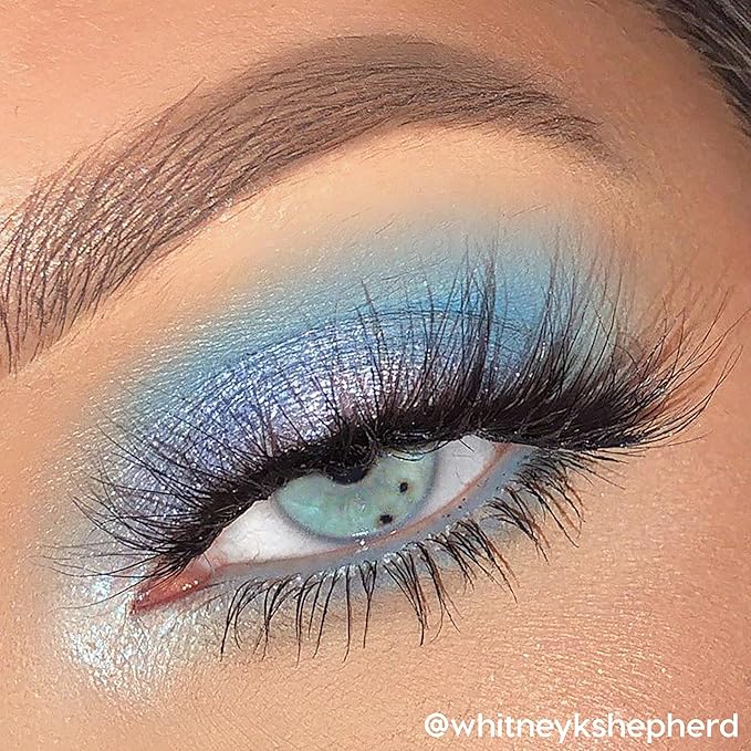 ColourPop Blue Moon Shadow Palette - Monochromatic Blue Shadow Palette with Matte, Metallic and Duochrome Finishes - High-Pigment Eye Makeup with a Long-Wearing Formula (0.3 oz)-Velvo Beauty