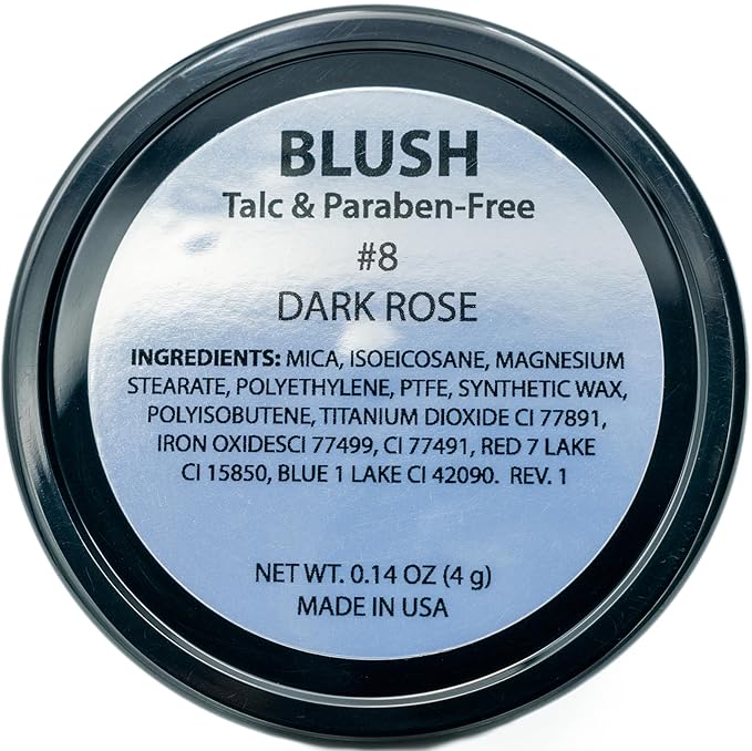 Dark Rose Red Pink Rouge Magenta Blush Pressed Cheek Color Contour Powder, Talc & Paraben Free, 4 Grams, No Animal Testing & Cruelty Free-Velvo Beauty