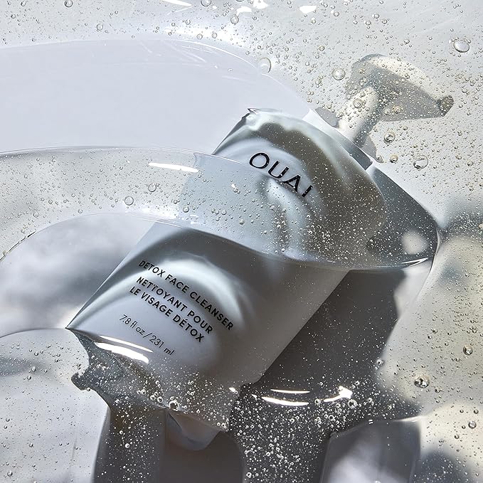 OUAI Detox Facial Cleanser - Deep Cleansing Face Wash with Glycolic Acid, Niacinamide & PHA - Removes Sweat, Dirt & Oil Without Drying - Gentle Face Cleanser for Post-Workout (7.8 Fl Oz)-Velvo Beauty