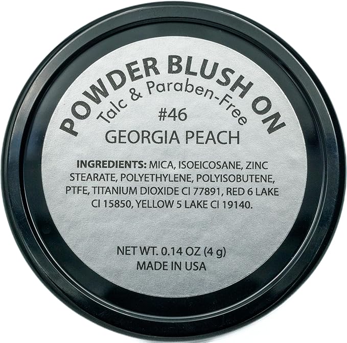 Georgia Peach Orange Tangerine Summer Blush Pressed Cheek Blush Color Contour Powder, Talc & Paraben Free, 4 Grams, No Animal Testing & Cruelty Free-Velvo Beauty