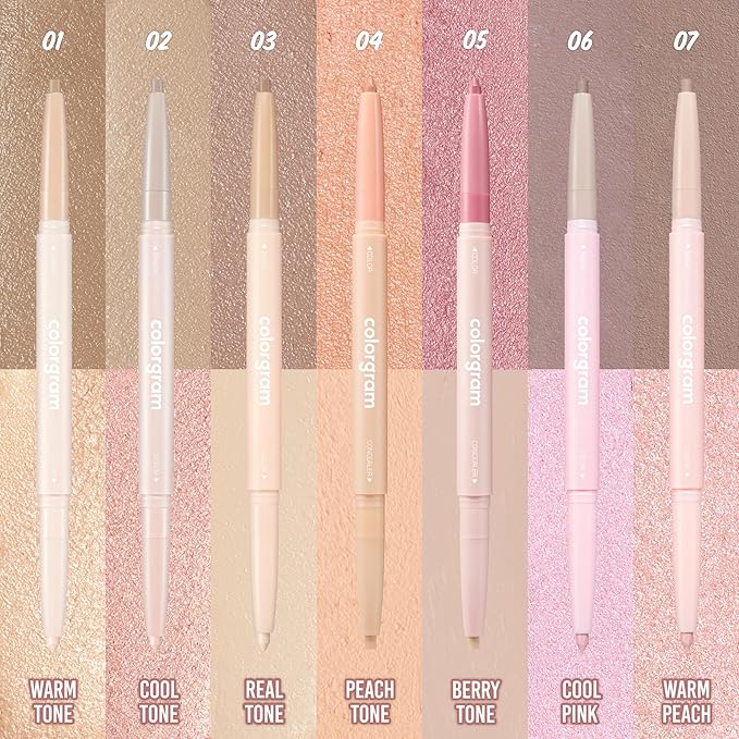 COLORGRAM Under Eye Highlighter Stick 01 Warm Tone | Silky-Smooth Long-Lasting Highlighter & Contouring Stick for Smudge-Proof, Shining Daily Makeup | K-Beauty Face Highlighters & Luminizers-Velvo Beauty