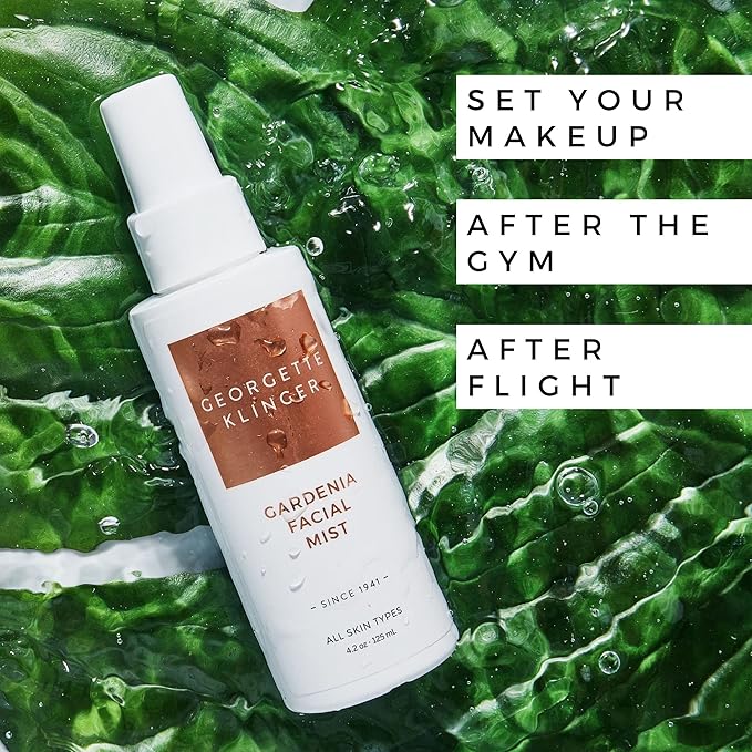 Georgette Klinger Gardenia Facial Mist - Collagen-Infused Face Spray, Long-Lasting Makeup, Hydration for Dewy and Smooth Skin, Anti Aging for All Skin Types- 4.2 oz-Velvo Beauty