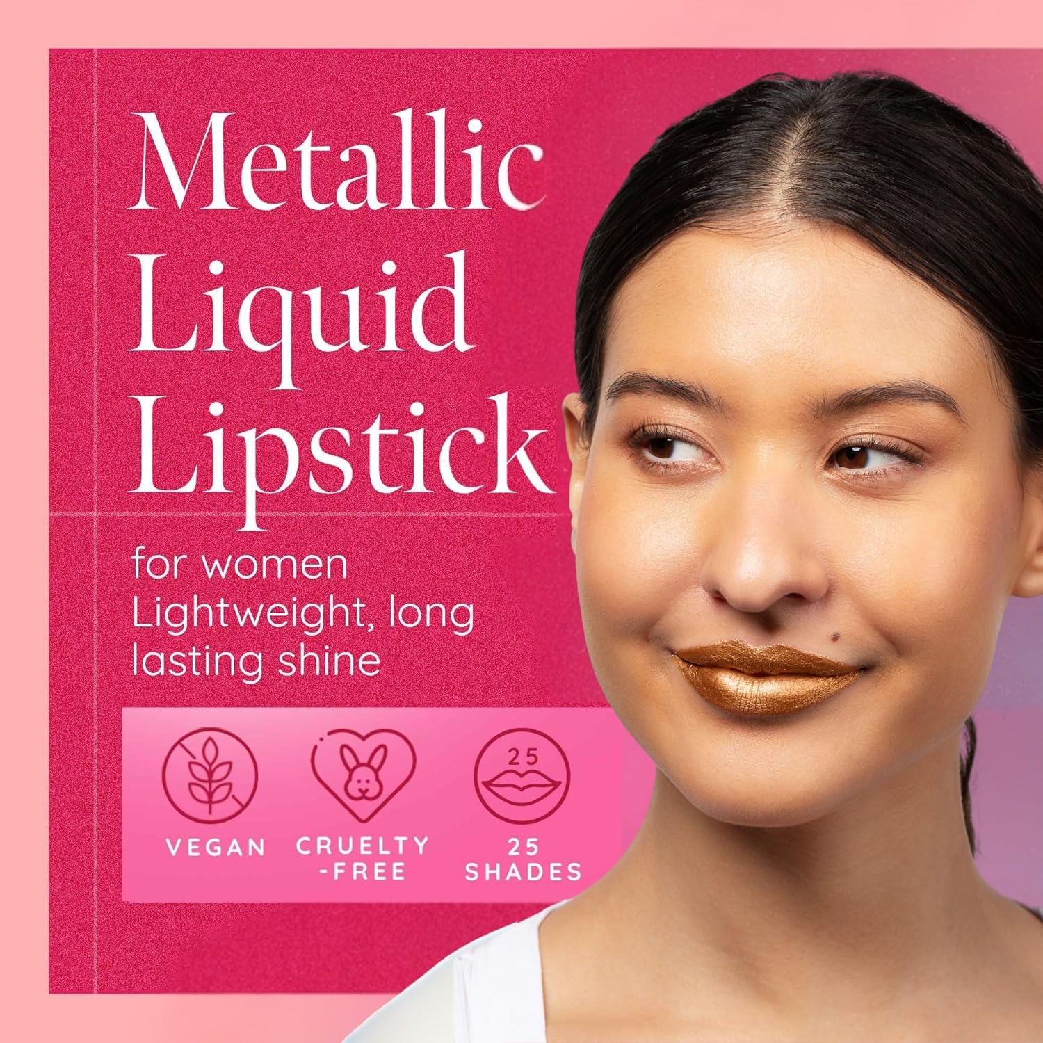 Aromi Gold Digger Metallic Liquid Lipstick, Bronze Yellow Lip Color with Shimmery Finish, Long-lasting Makeup, Handmade (Gold Digger)-Velvo Beauty